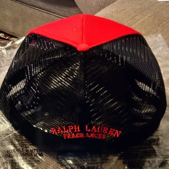 Red Ralph Lauren Polo Racing Cap New - Picture 3 of 4